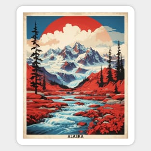 Alaska United States of America Tourism Vintage Poster Sticker